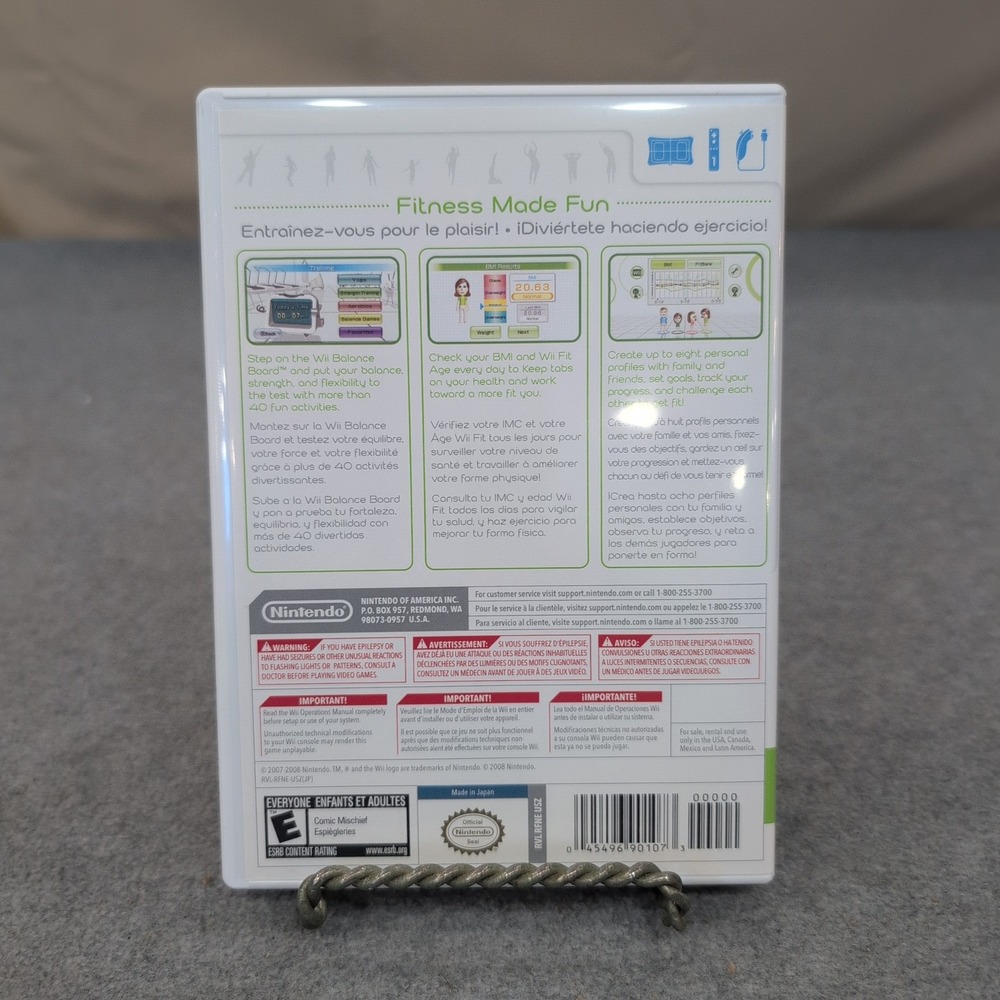 Nintendo Wii Fit Video Game RVL-RFNE-USA Original Case Manual Disc - Picture 2 of 3